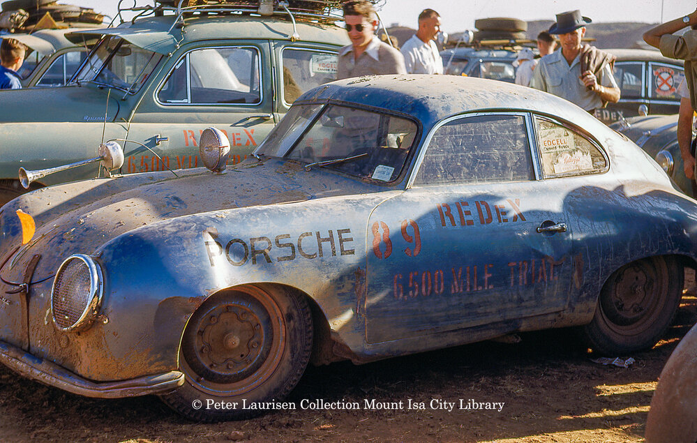 Porsche at Round Australia Trial in Mount Isa Redex, September 1953