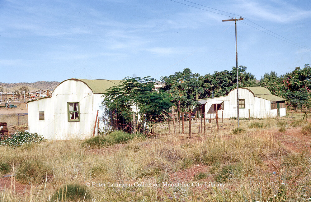 Tin huts, May 1954