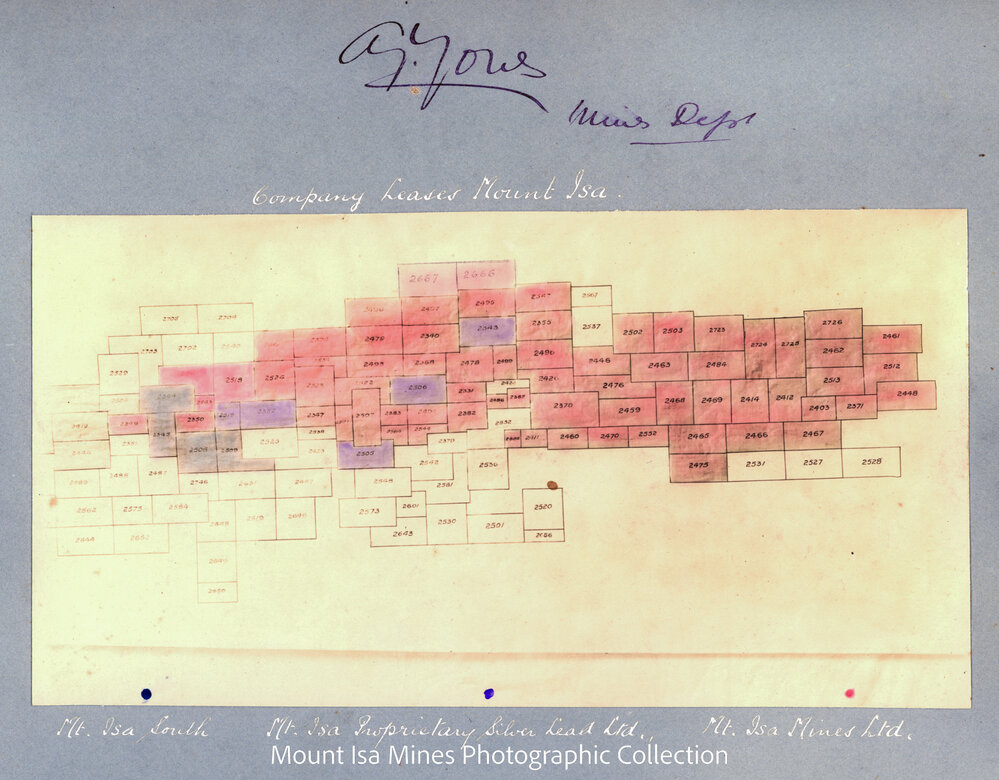 Map of mining leases in 1925