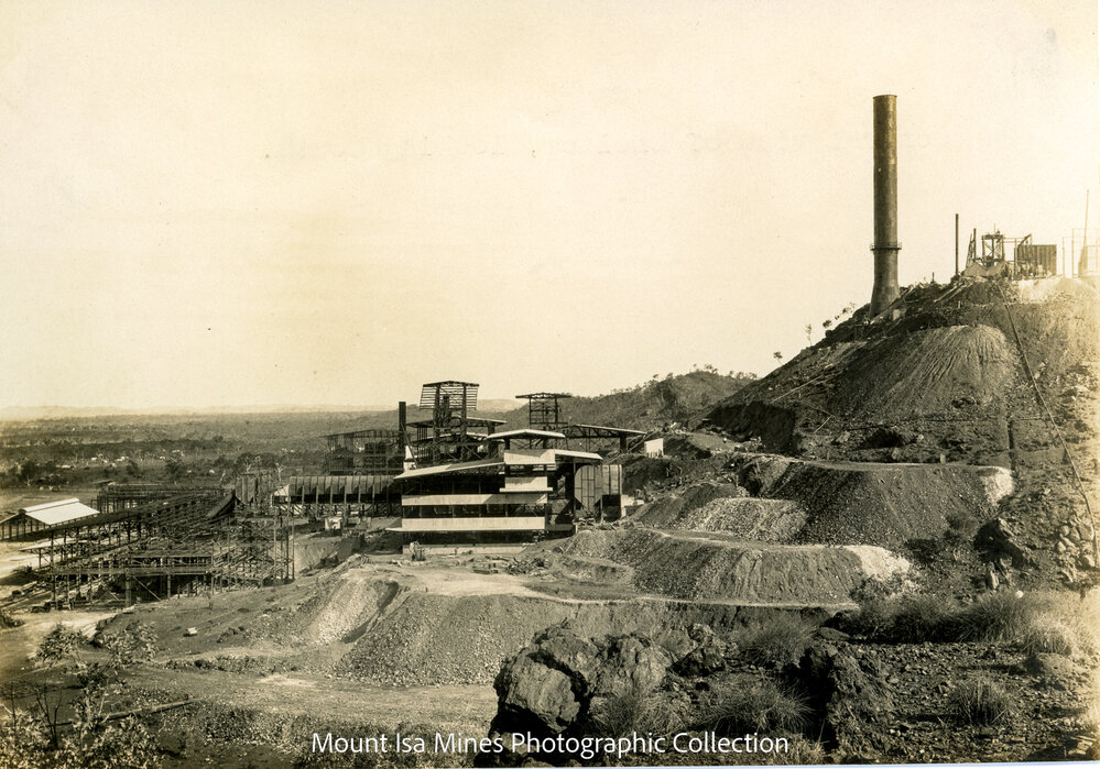 Smelter looking south, Mount Isa Mines, August 1930