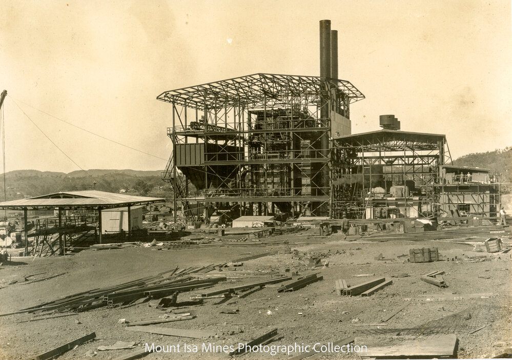 Mines Power Station under construction, Mount Isa Mines, c. 1930