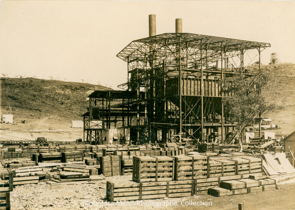 Mines Power Station under construction, Mount Isa Mines, February 1930