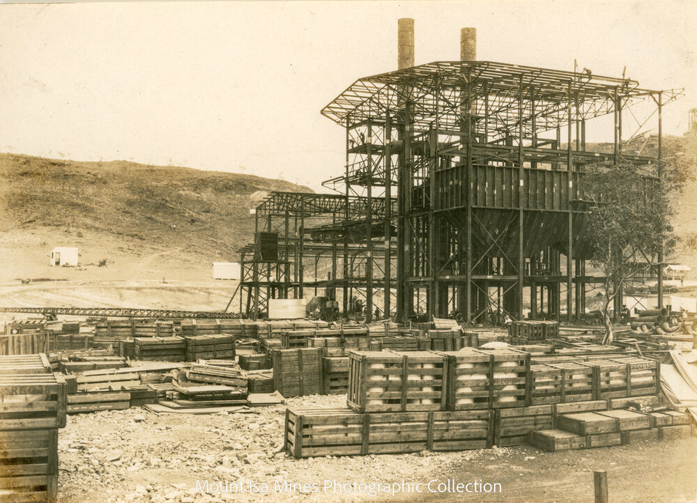 Mines Power Station under construction, Mount Isa Mines, January 1930