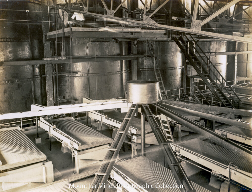 Deister table floor and distributors in Mill, Mount Isa Mines, December 1930
