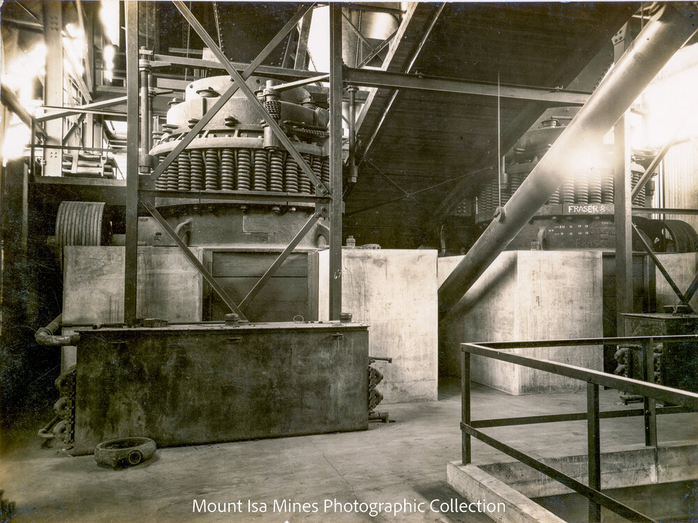 Mill Crushing Plant Symons crushers, Mount Isa Mines, January 1931