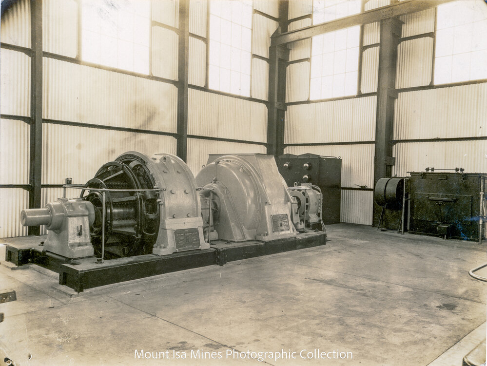 Motor generator for ore hoist, Mount Isa Mines, January 1931