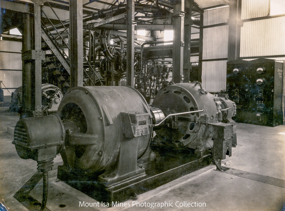 Motor generator set for Man and Supply Shaft winder, Mount Isa Mines, January 1931