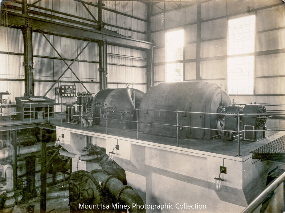 Mines Power Station turbine, Mount Isa Mines, January 1931
