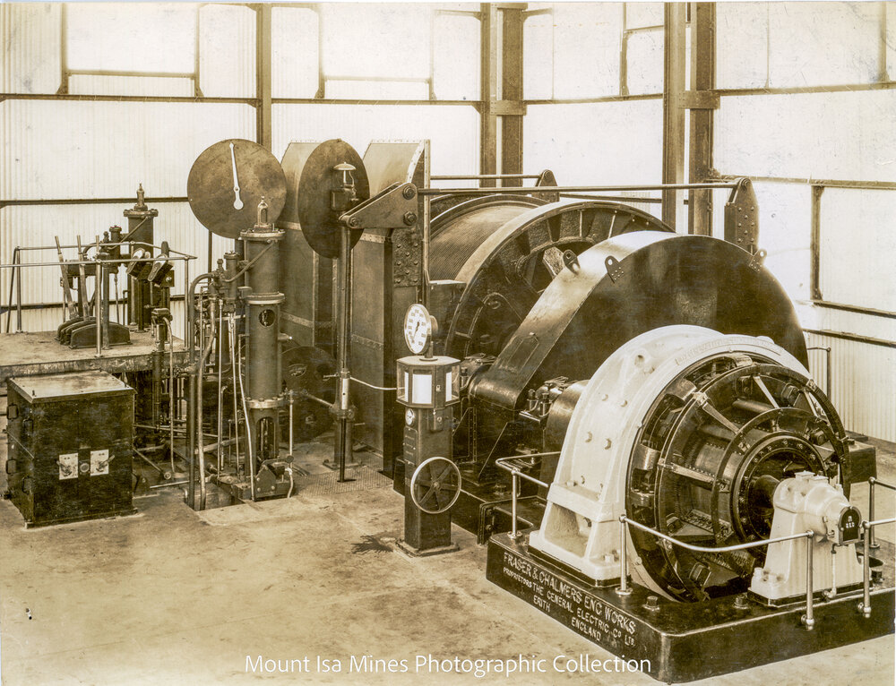 Urquhart Shaft winding engine, Mount Isa Mines, January 1931