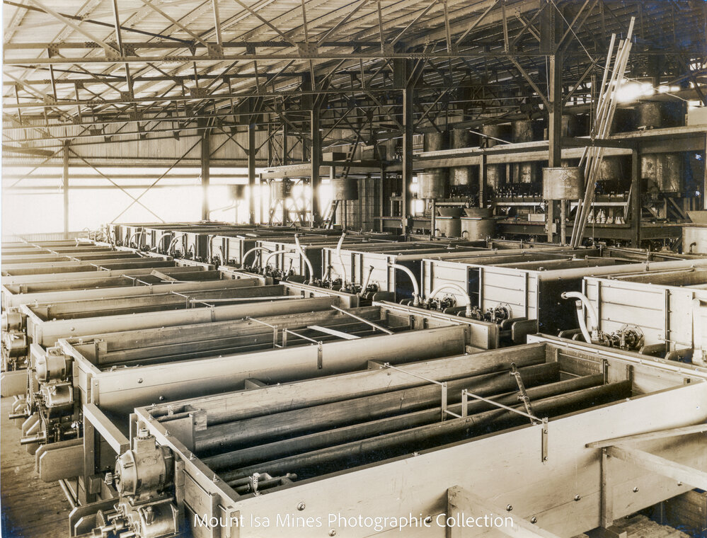 Flotation section in Mill, Mount Isa Mines, November 1930