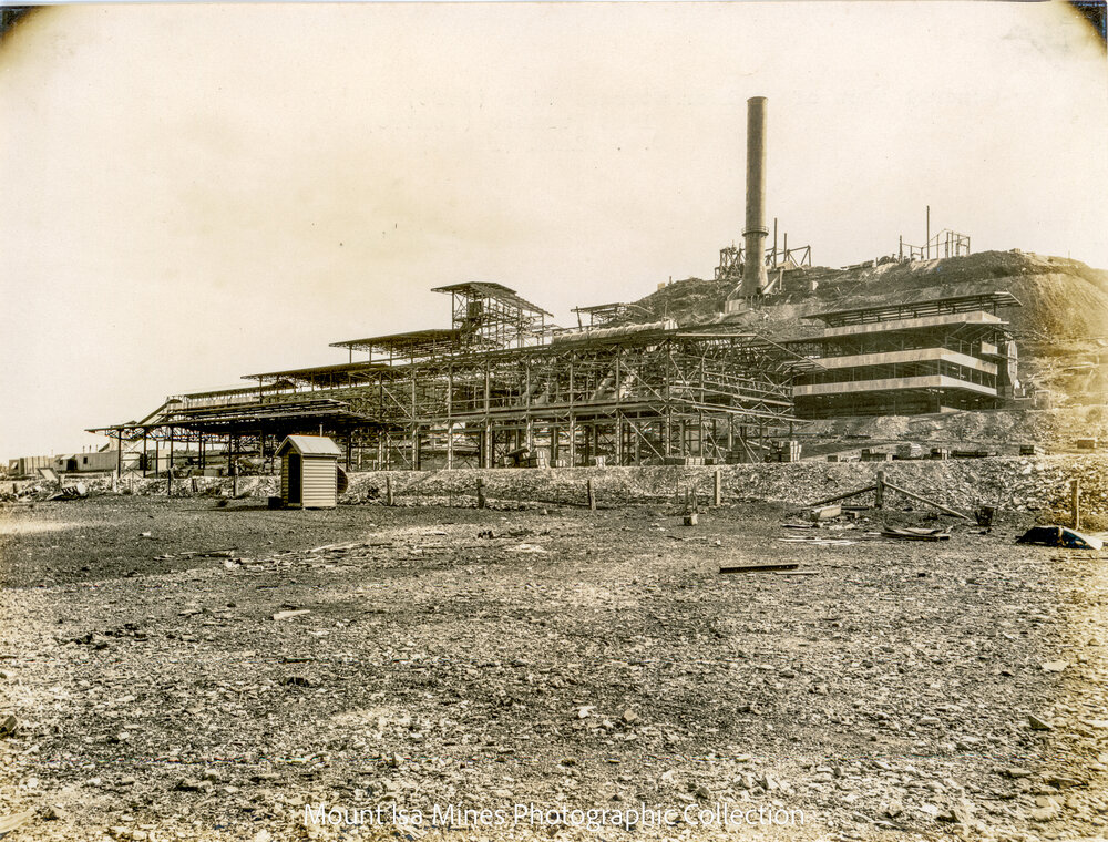 Copper Smelter Storage Bins, Blast Furnace and Dwight Lloyd Plant, Mount Isa Mines, August 1930