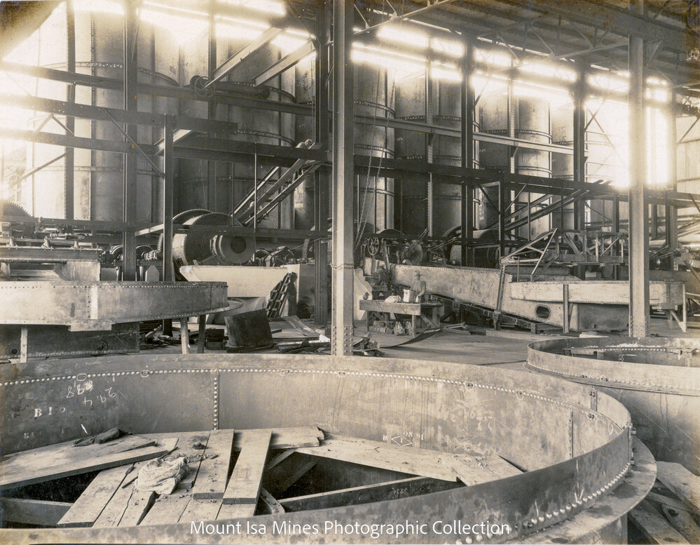 Concentrator grinding and classifying section at Mill, Mount Isa Mines, June 1930