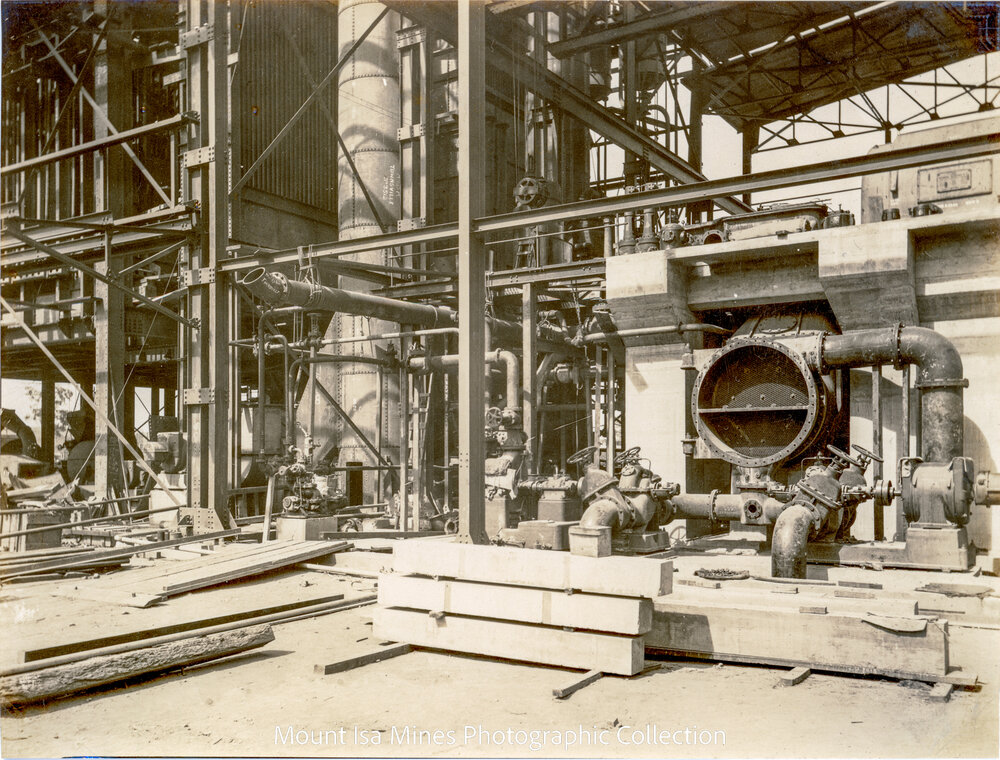 Mines Power Station steam end of No 2 turbo generator set, Mount Isa Mines, June 1930