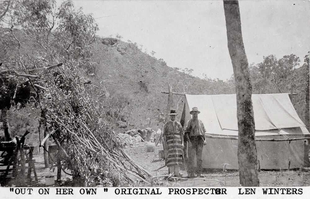 Lease owner Jack Campbell with Len Winters, Mount Isa Mines, c.1924 
