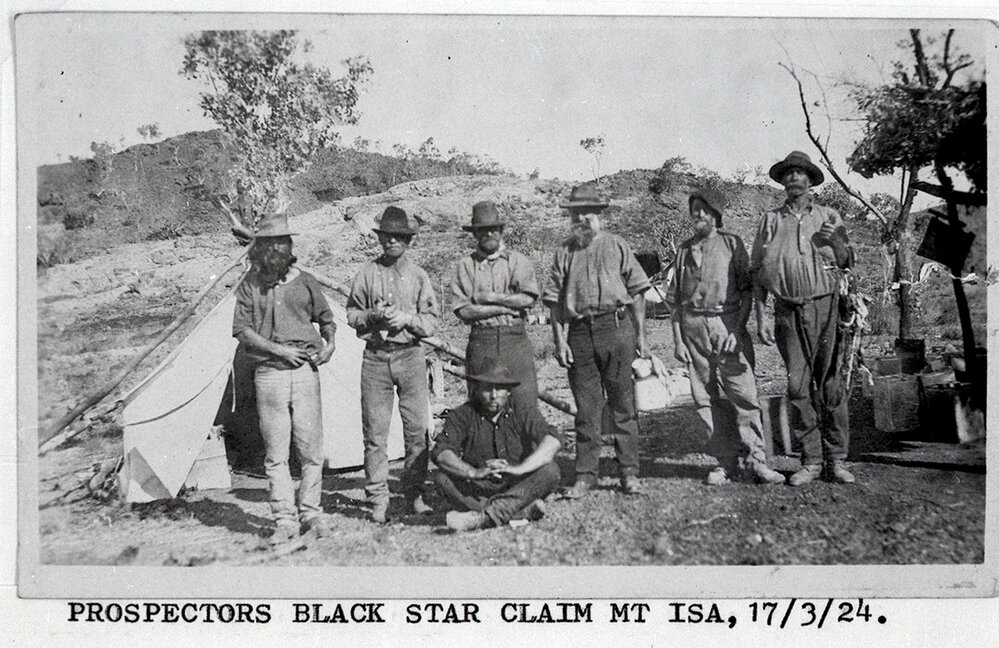 Prospectors at Black Star, Mount Isa Mines, March 1924 