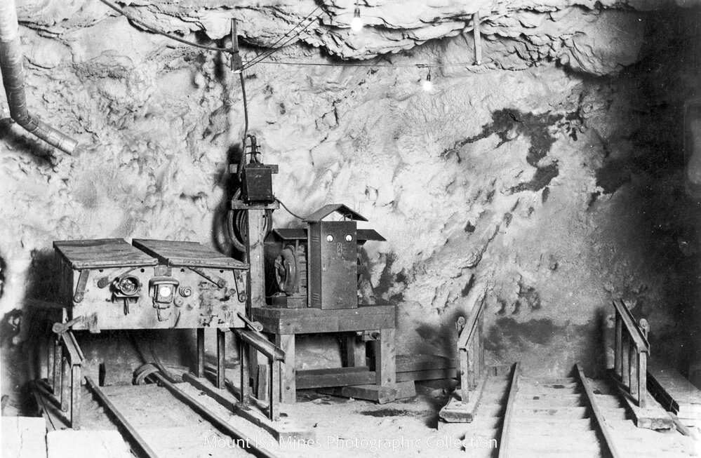 Battery charging station, Mount Isa Mines, c.1935