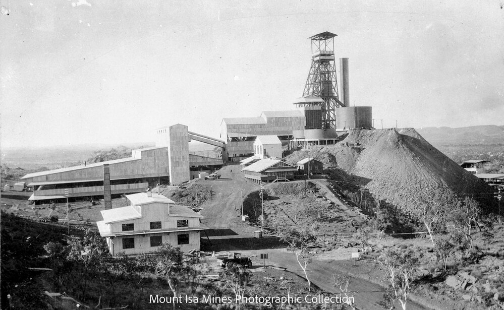 Mill and Urquhart headframe, Mount Isa Mines, c.1936 