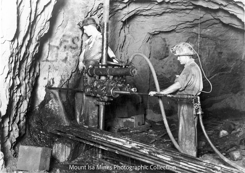 Core Drilling, 8 Level Black Star, Mount Isa Mines, c.1939
