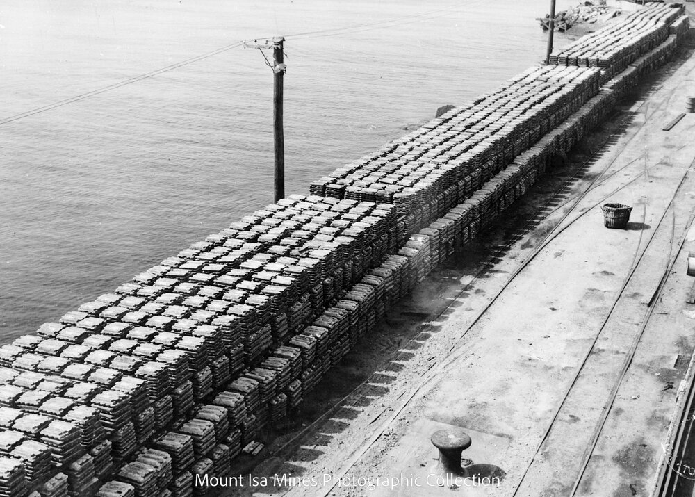 Silver lead, Townsville Wharf, c.1947