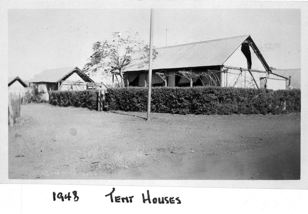 Tent house in Townside, c.1948