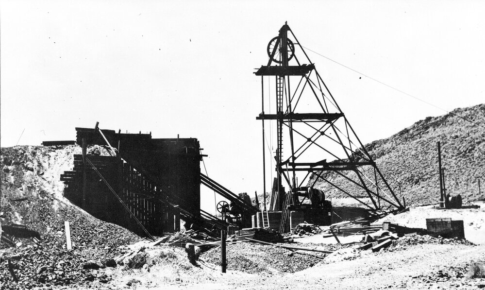Stripping Davidson shaft, Mount Isa Mines, October 1949