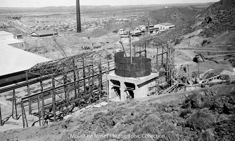 New lead and copper crushing plant, Mount Isa Mines, c.1950