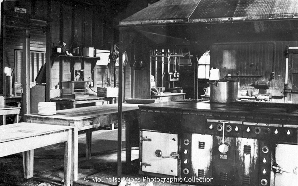 Mess kitchen, Mineside, July 1958