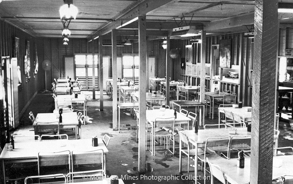 Mess dining area, Mineside, July 1958 