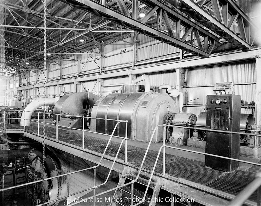 Mines Power Station turbo generator, Mount Isa Mines, December 1958