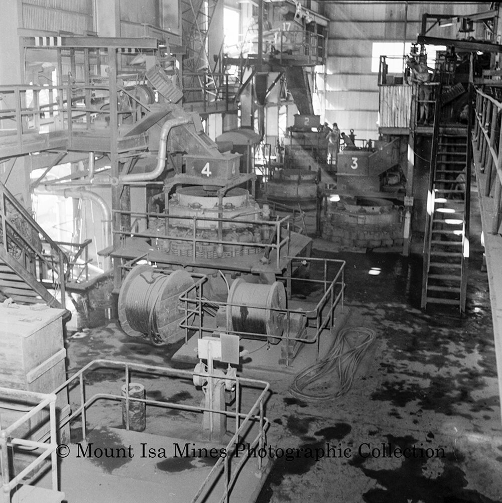 Secondary crushers mill, Mount Isa Mines, November 1959