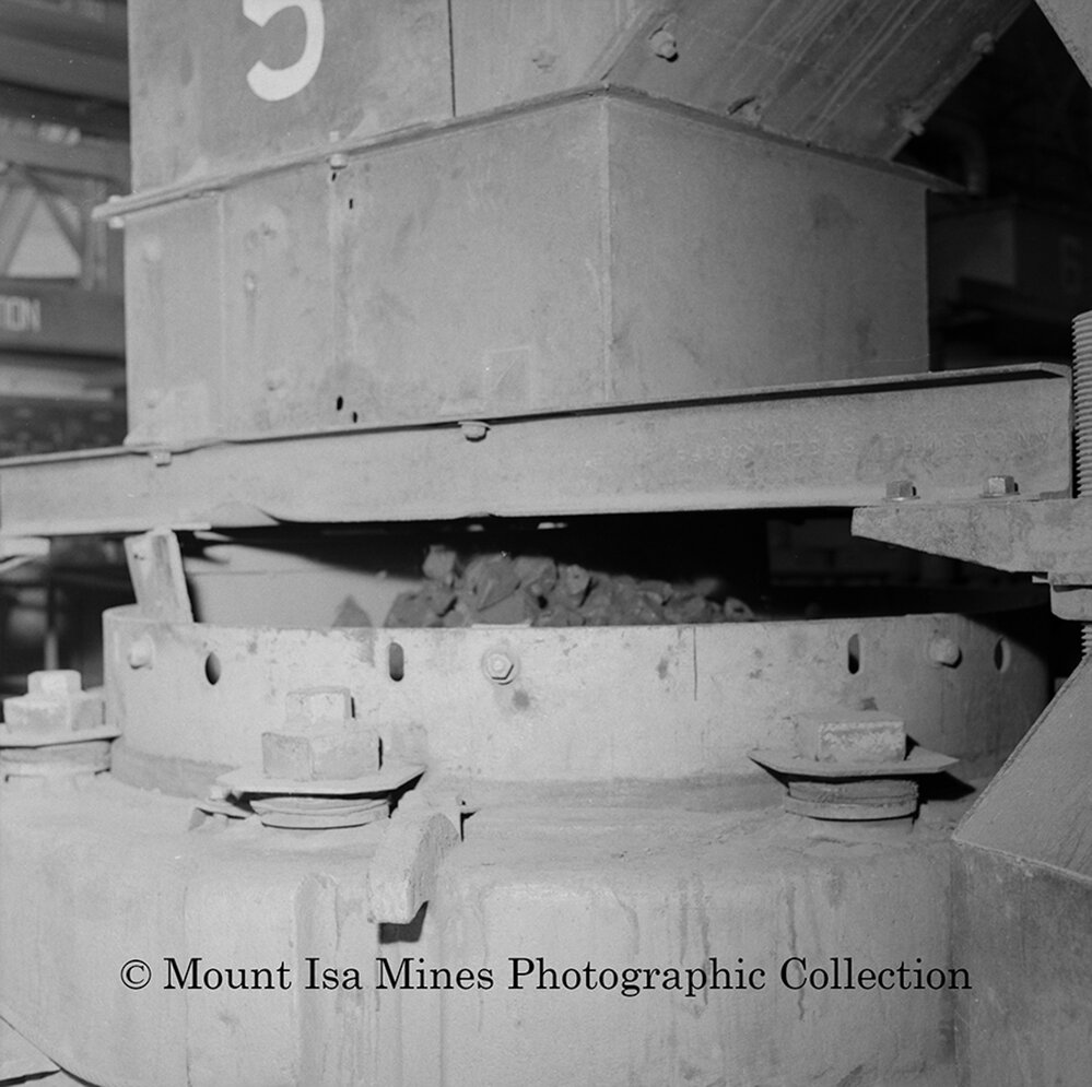 Cone crusher feed mill, Mount Isa Mines, November 1959