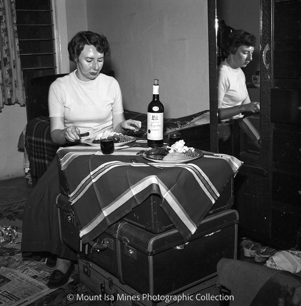 Dinner in Margaret's room, June 1959