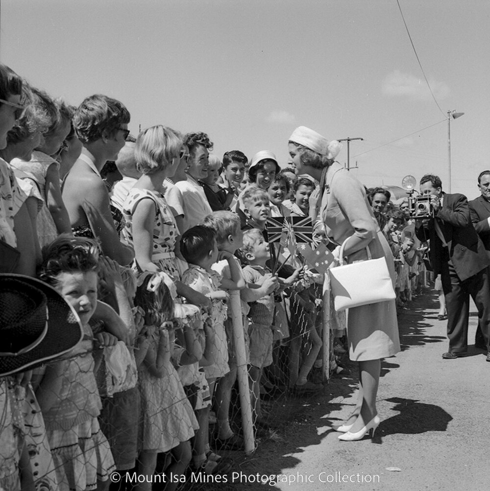 Princess Alexandra visits Mount Isa, August 1959