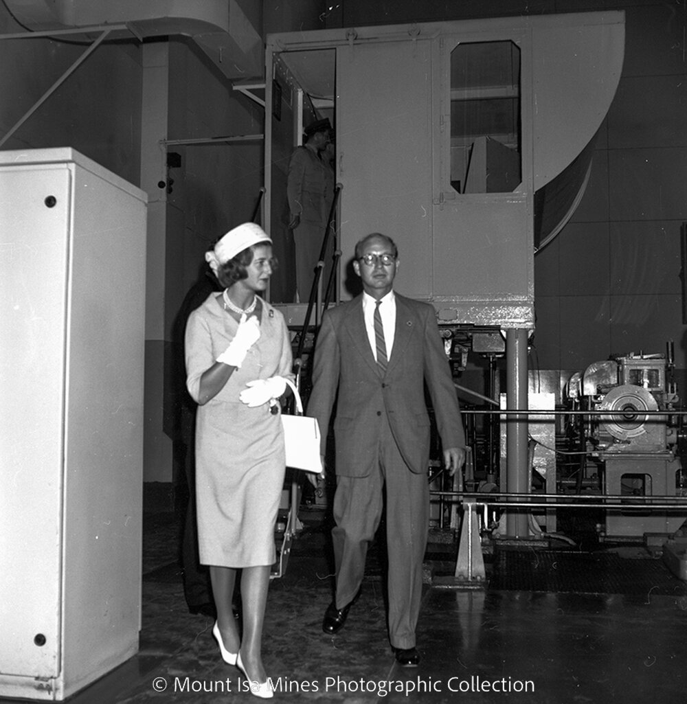 Princess Alexandra visits Mount Isa, August 1959