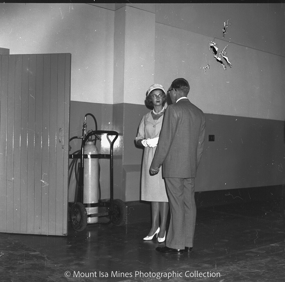Princess Alexandra visits Mount Isa, August 1959