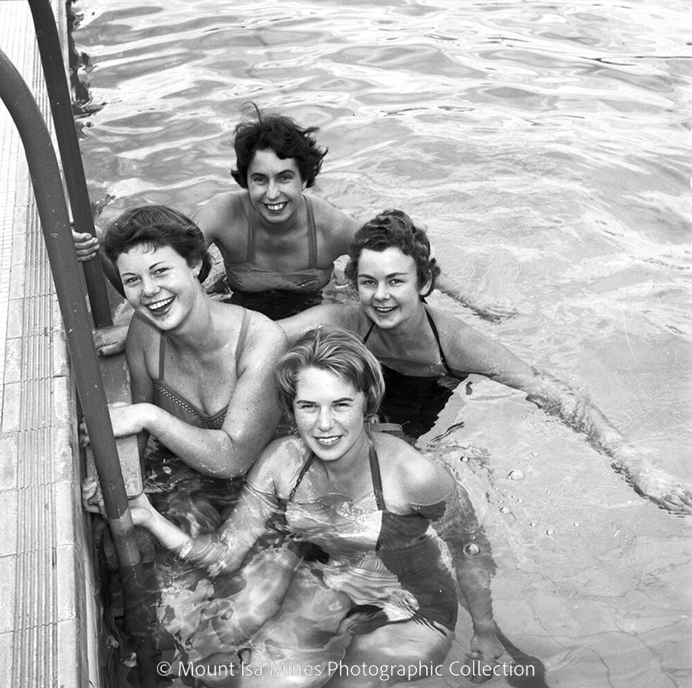 Swimmers, Mount Isa Memorial Swimming Pool, September 1959