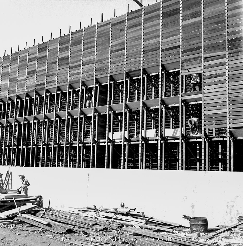 Marley cooling towers, Mica Creek Power Station, September 1959