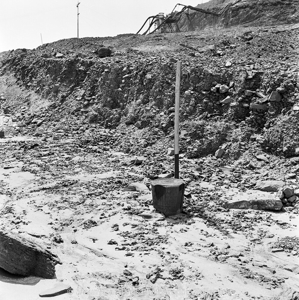 Ground for new K57/R62 Ore Shaft, Mount Isa Mines, September 1959