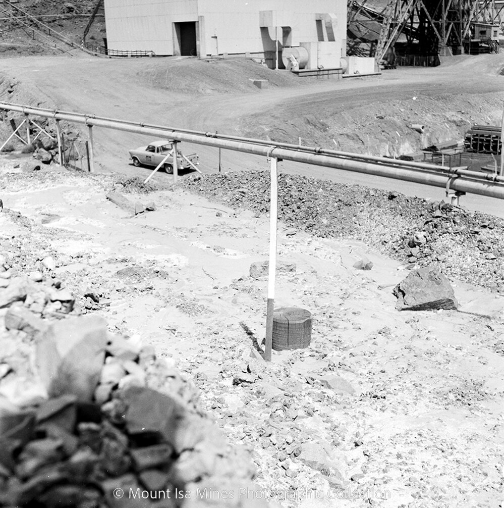 Ground for new K57/R62 Ore Shaft, Mount Isa Mines, September 1959