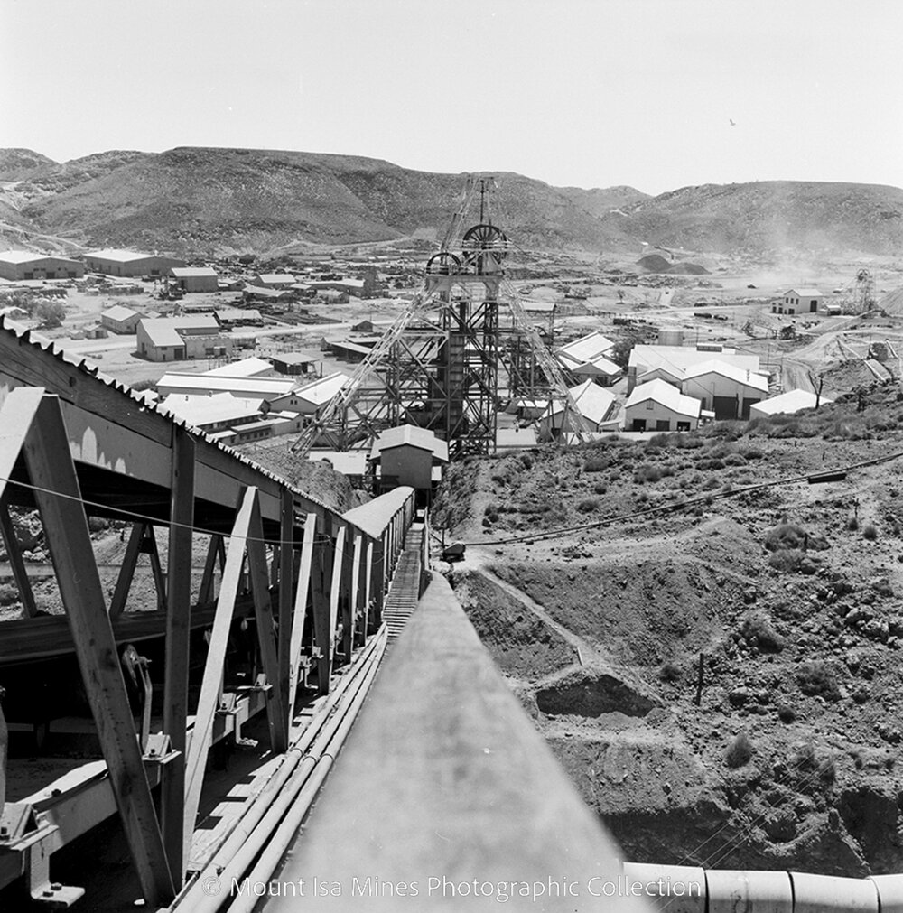 No 2 Ore Shaft and Man and Supply area, September 1959