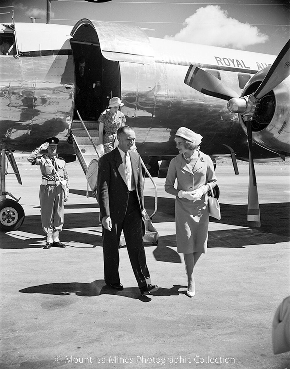 Princess Alexandra visits Mount Isa, August 1959