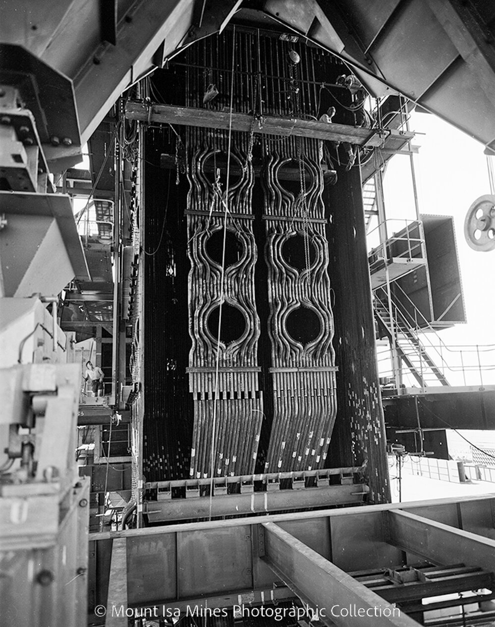 Boiler construction, Mica Creek Power Station, April 1959
