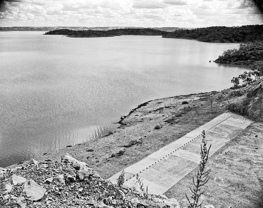 Leichhardt Dam, Lake Moondarra, April 1959