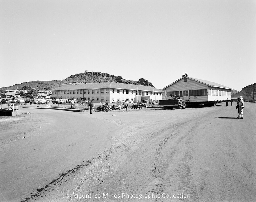 Relocation of old Transport Office to Lead Smelter, June 1959