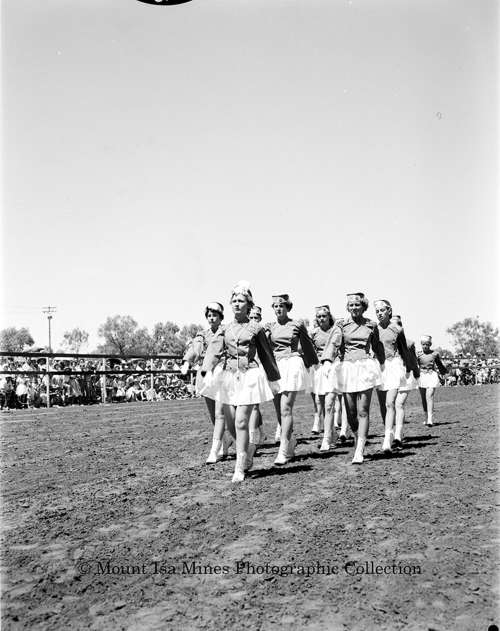 Mount Isa Rotary Rodeo Marching Girls, Spear Creek, September 1959