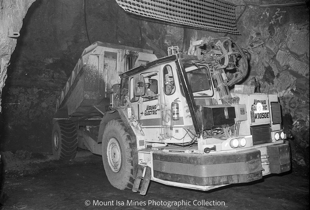 Kiruna Electric truck, Mount Isa Mines, December 1990