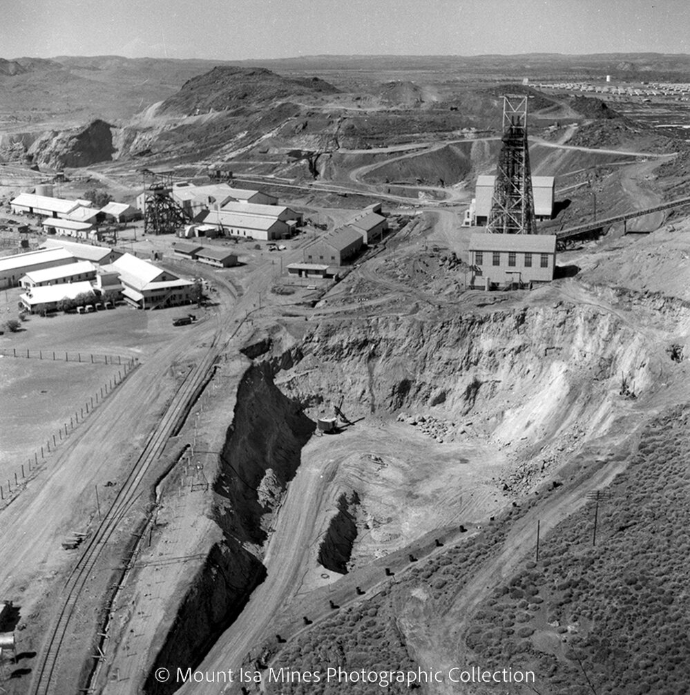 Black Rock open cut, Mount Isa Mines, December 1958