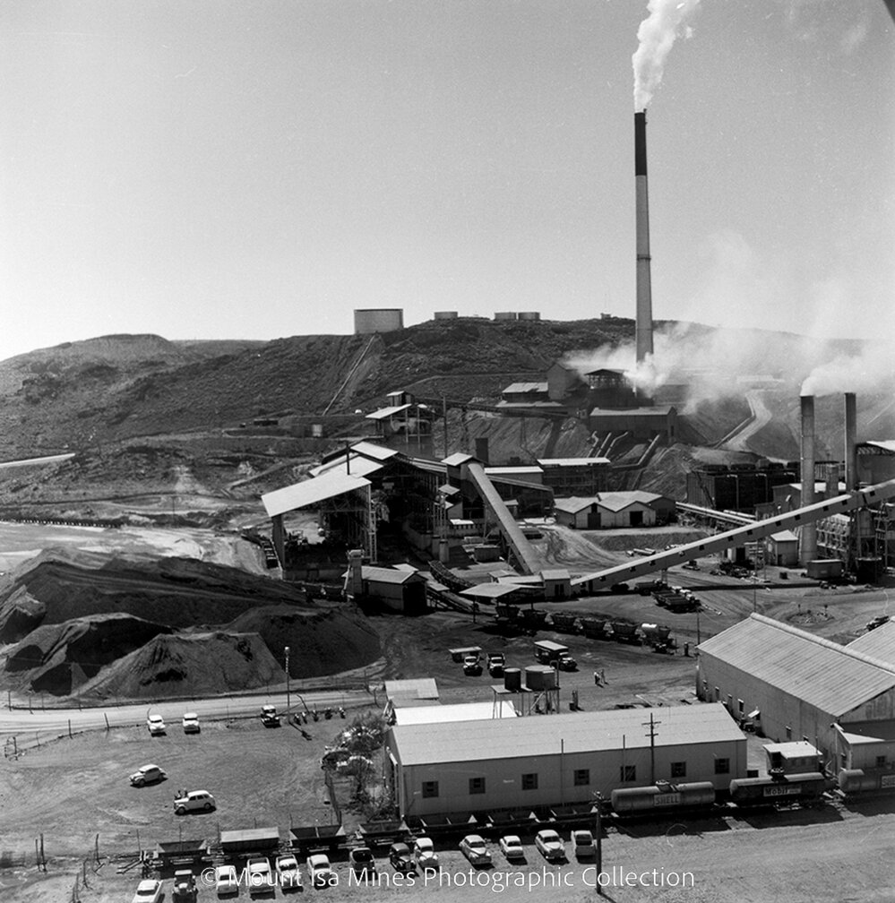 Copper Smelter and Stack, Mount Isa Mines, December 1958
