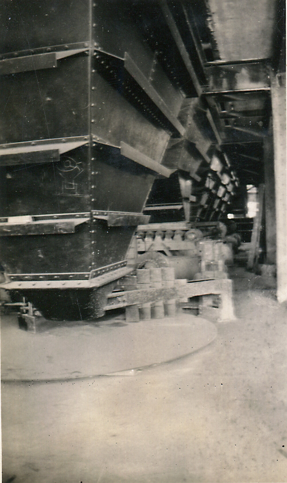 Dwight and Lloyd feed hoppers right side Lead Smelter, c.1931