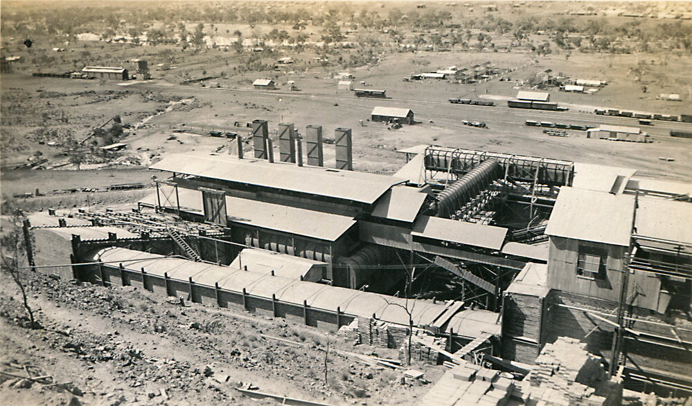 Dwight and Lloyd Sinter Plant and Balloon Flue Lead Smelter, Mount Isa Mines, c.1932